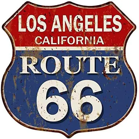 Route 66 Signs Vintage Road Metl Tin Signs Room Decor High Way Metal Tin Poster for Home Cafes BarsHotel Garage Wall Decorations