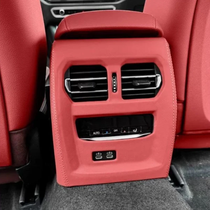 لسيارات BMW 3 Series i3 G20 G21 2020-2024 ABS إطار غطاء فتحة التهوية الخلفية للسيارة لوحة مضادة للركلة ملحقات السيارة الداخلية