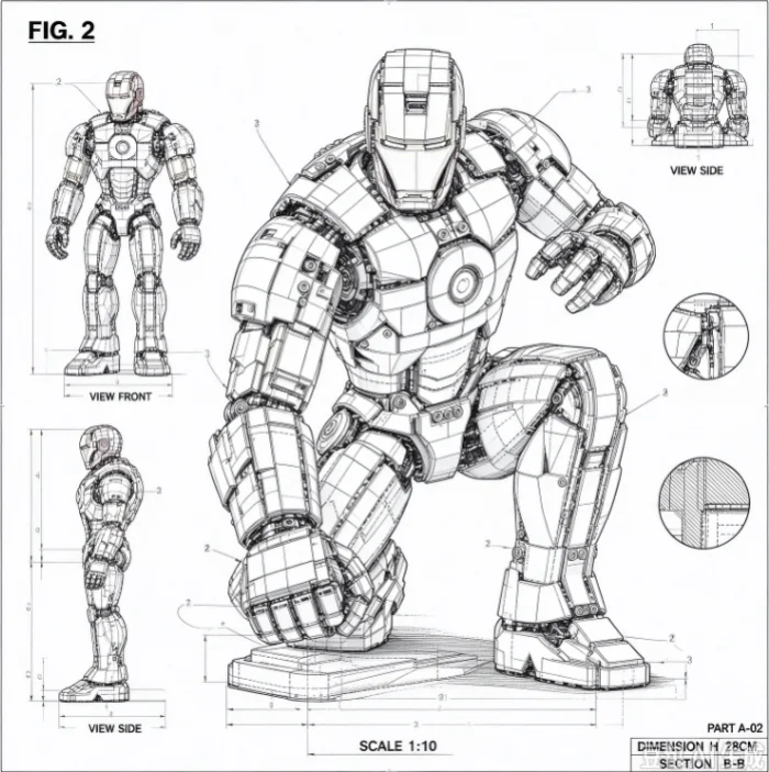 Classic Hot Selling Robot Mecha Assembly Building Block Classic Model, Suitable for Adult Fans and Friends As Desktop Ornaments