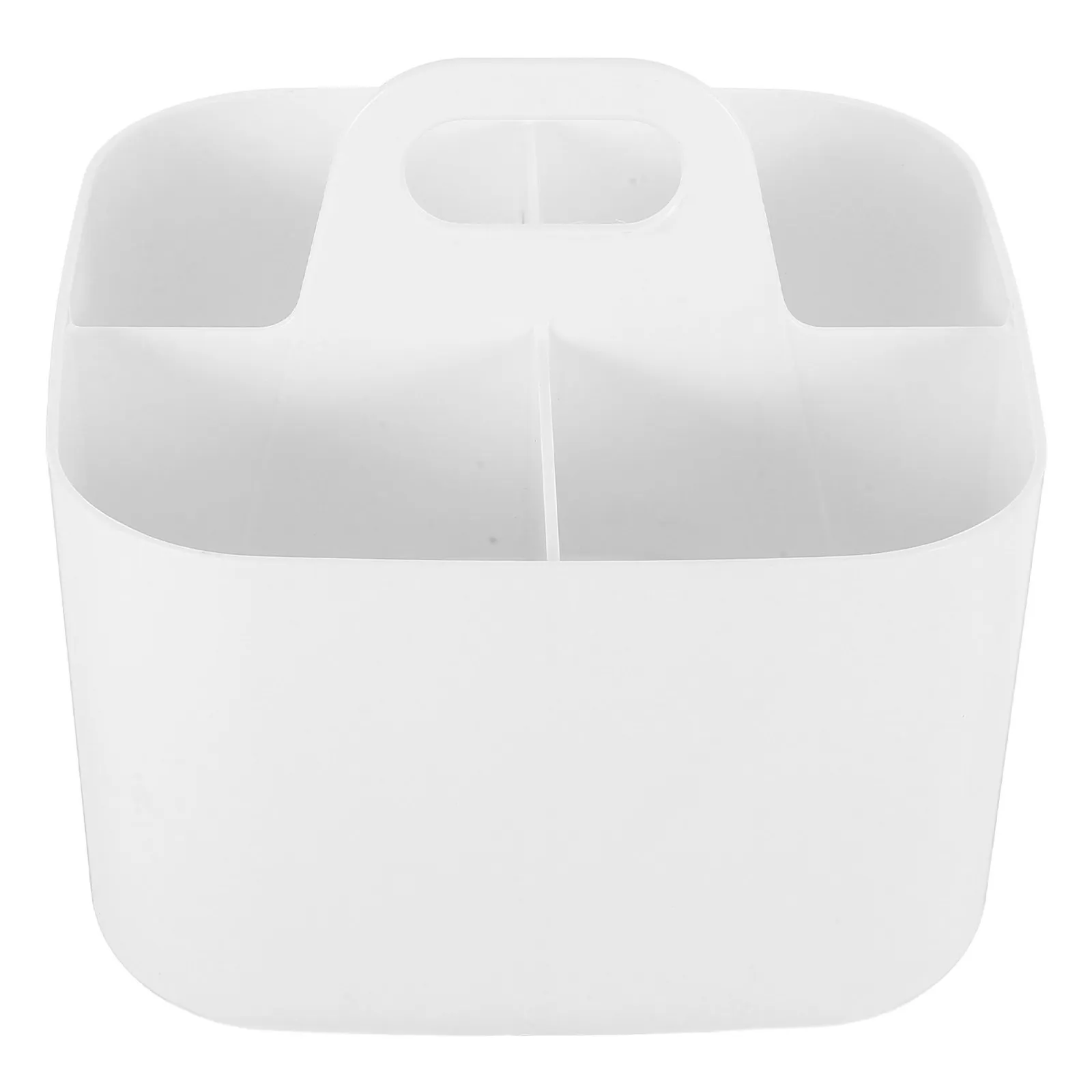 

Divided Storage Basket Handle Storage Box Four Compartments Tool Organizing Case Portable Desktop Organizer Pen Holder Art