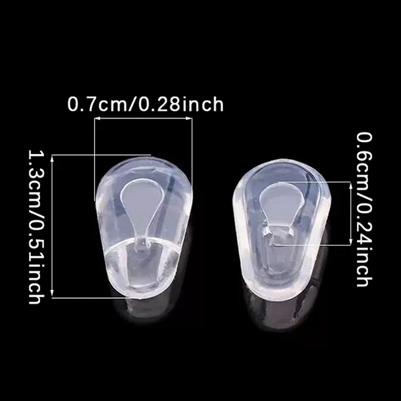 5 Paar Brillen-Nasenpads aus superweichem Silikon zum Aufstecken, Silikon-Nasenpolster mit Luftkammer für optische Brillen – Detail 6