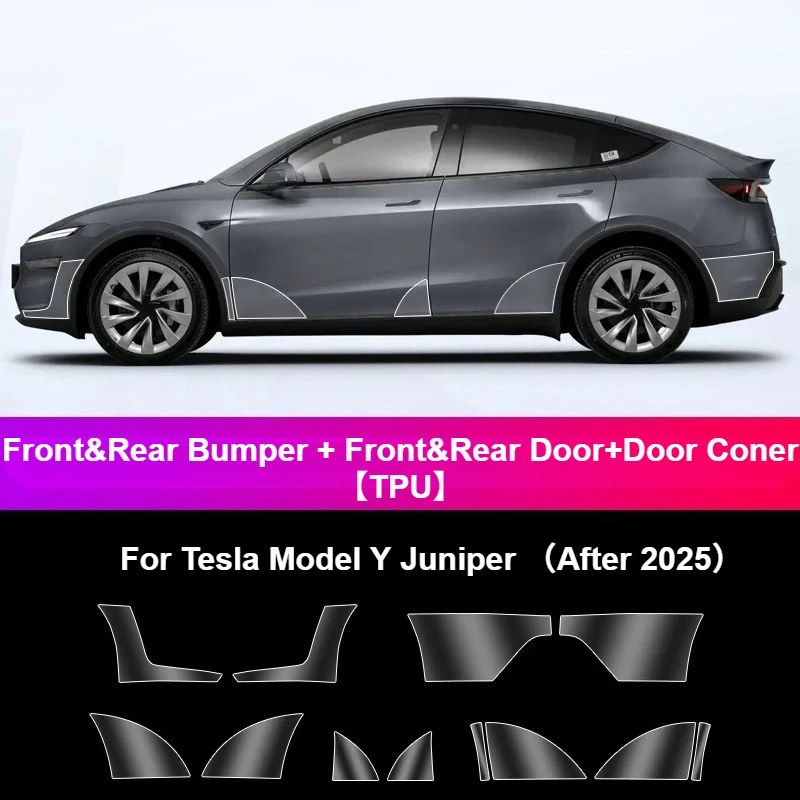 Paint Protective Film for Tesla ModelY Juniper Model YL TPU Vehicle Wrap Clear Film PPF Door Edge Corner Bumper Anti-Scratch