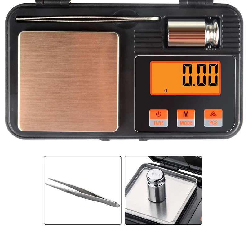 Electronic Digital Scale 200g 0.01g / 50g 0.001g Mini Scale Precision Professional Pocket Scale Milligram  Calibration Weights