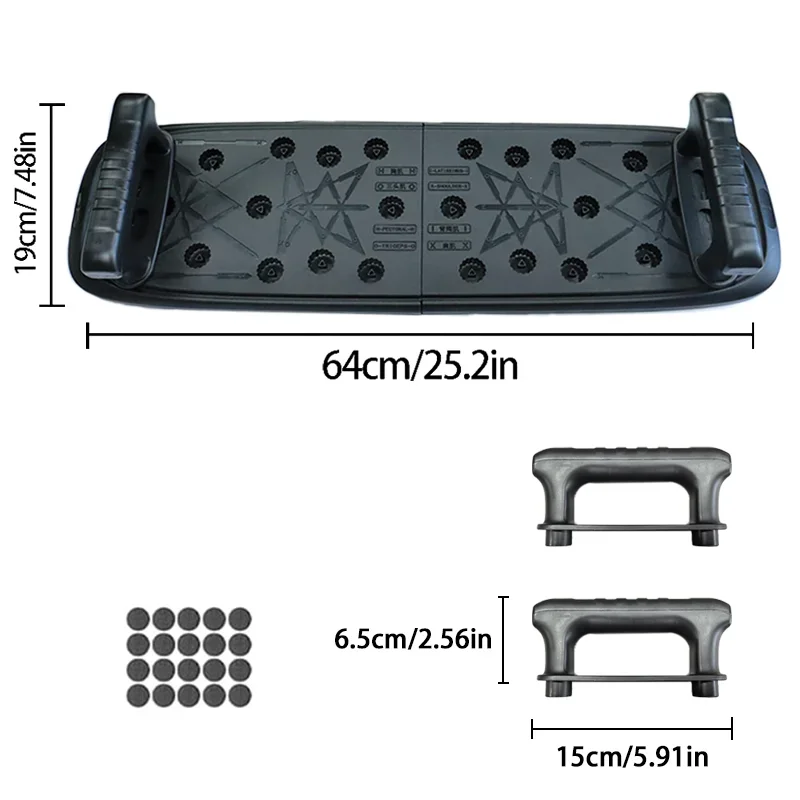 Foldable Push-up Board Non Slip Fitness Muscle Exerciser Portable Abdominal Support Pad With Handles Push Up Stands gallery 2