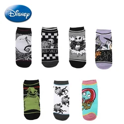 Disney Nightmare Before Christmas Boat Socks Jack Sally Cartoon Figure Cotton Sock Spring Summer Men Women Adult Neutral Couple