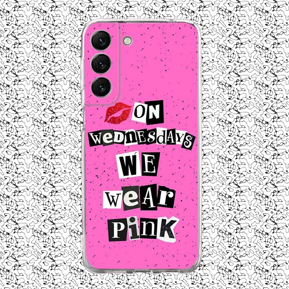 Kiss m-mean-funda de teléfono para niñas, funda transparente para Samsung S24,30,21,22,23,20 FE,lite,PIus,Ultra,5G,Note,9,10