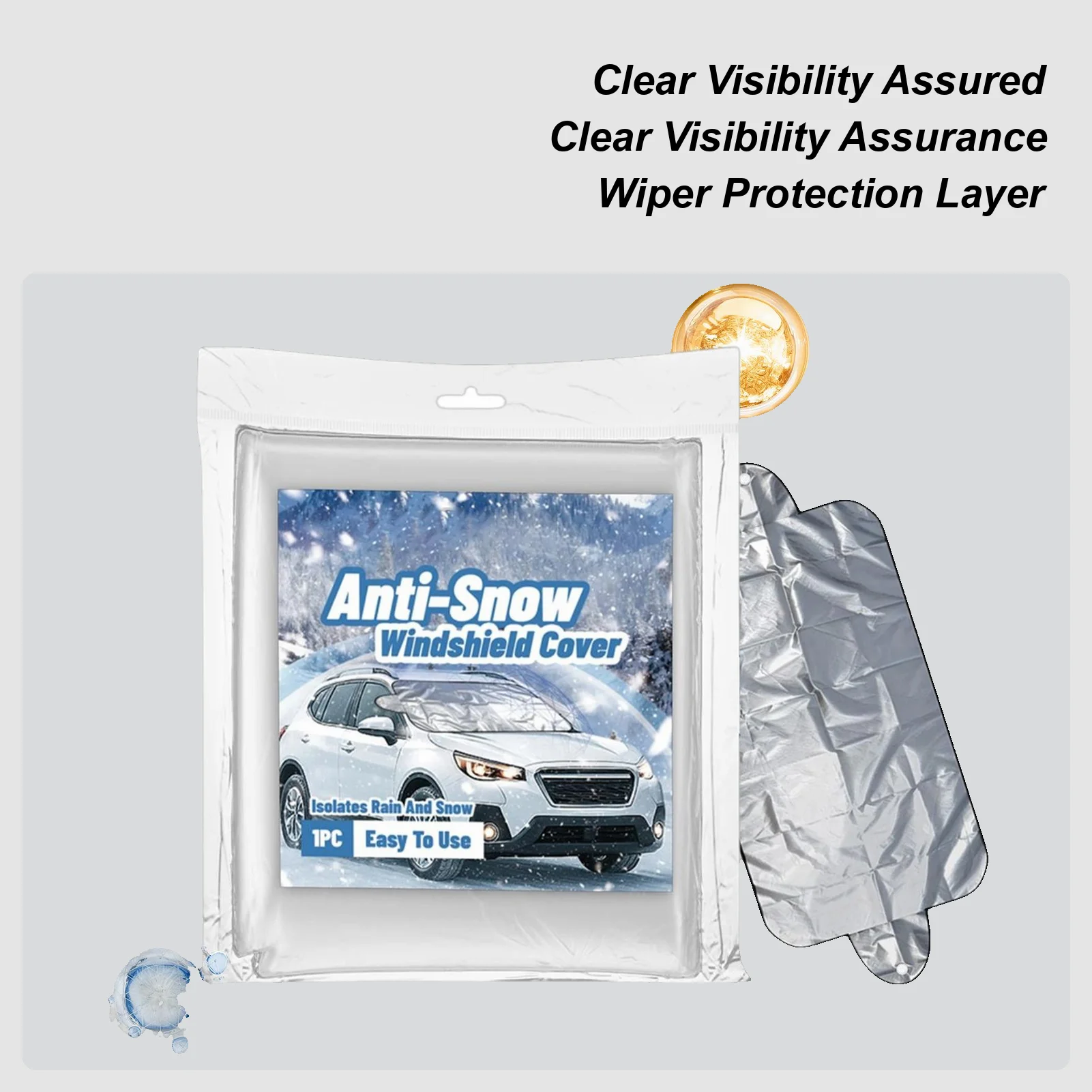

Windshield Cover For Ice And Snow Thickened Dustproof Windproof Auto Supplies Windshield Snow And Ice Cover For SUVs All-Weather