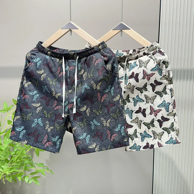 Fashion Men Casual Shorts Fashion Printed Joggers Short Sweatpants 2026 Summer Drawstring Hip Hop Slim Workout Shorts Outside