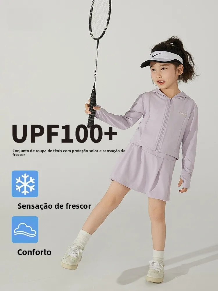 girls'-summer-lightweight-breathable-sun-protection-suit-set-upf100-children's-clothing-outdoor-sportswear-nylon-spandex