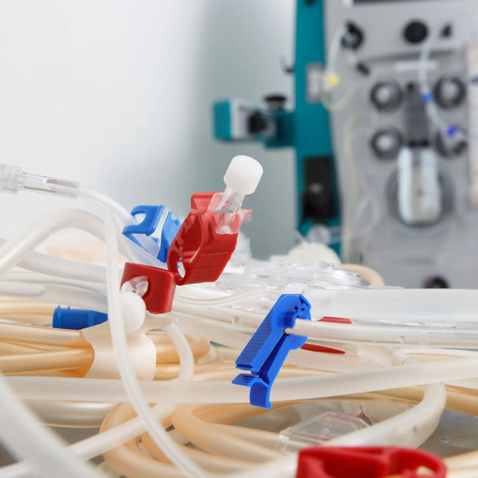 

6Pcs Premium ABS Peritoneal Tube Clips Portable Peritoneal Fixator for Catheter Bag Securing during Dialysis Treatment