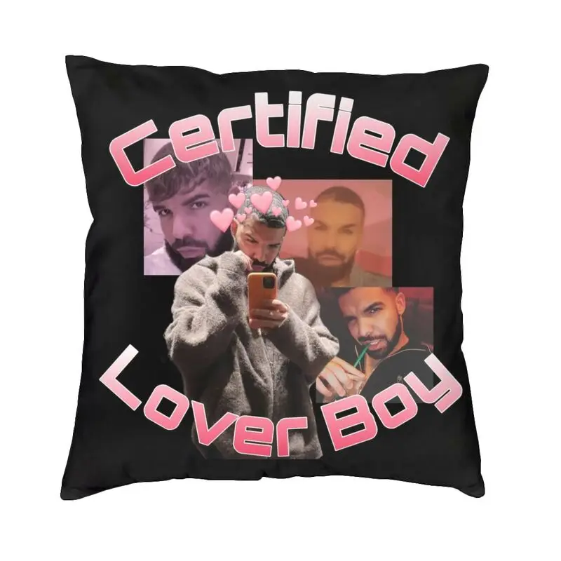 Custom Certified Lover Boy Bbl Drake Square Throw Pillow Cover Decoration 3D Two Side Printing Cushion Cover for Living Room