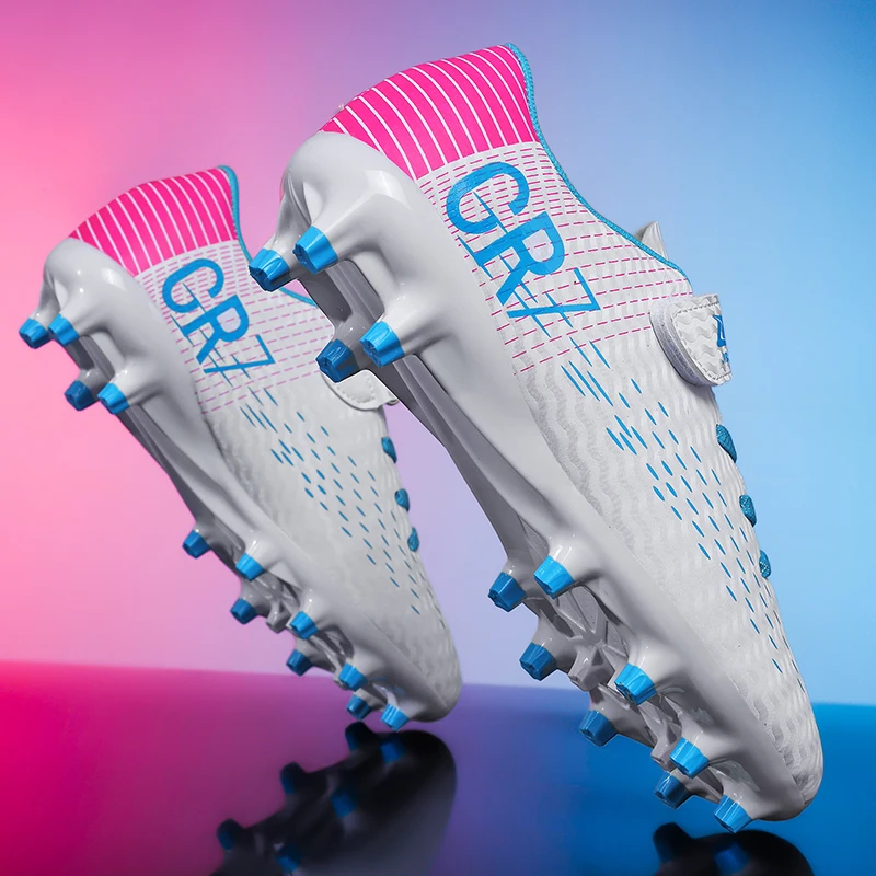 Neue Trendige Kinder-Fußballschuhe Outdoor-Trainingsschuhe Fußballschuhe für Jungen und Mädchen mit Klettverschluss Fußball-Stollenschuhe Futsal-Sneaker 31-39