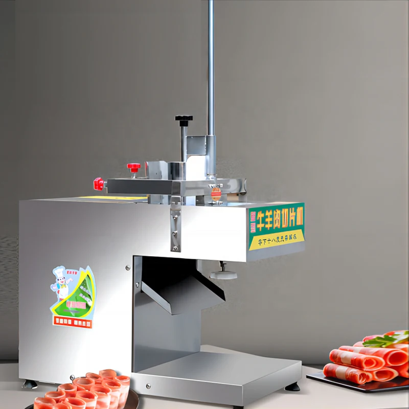 

BABEJING Fully Automatic Sheep Roll Cutting Machine, Stainless Steel Electric Commercial Beef Cutting Machine