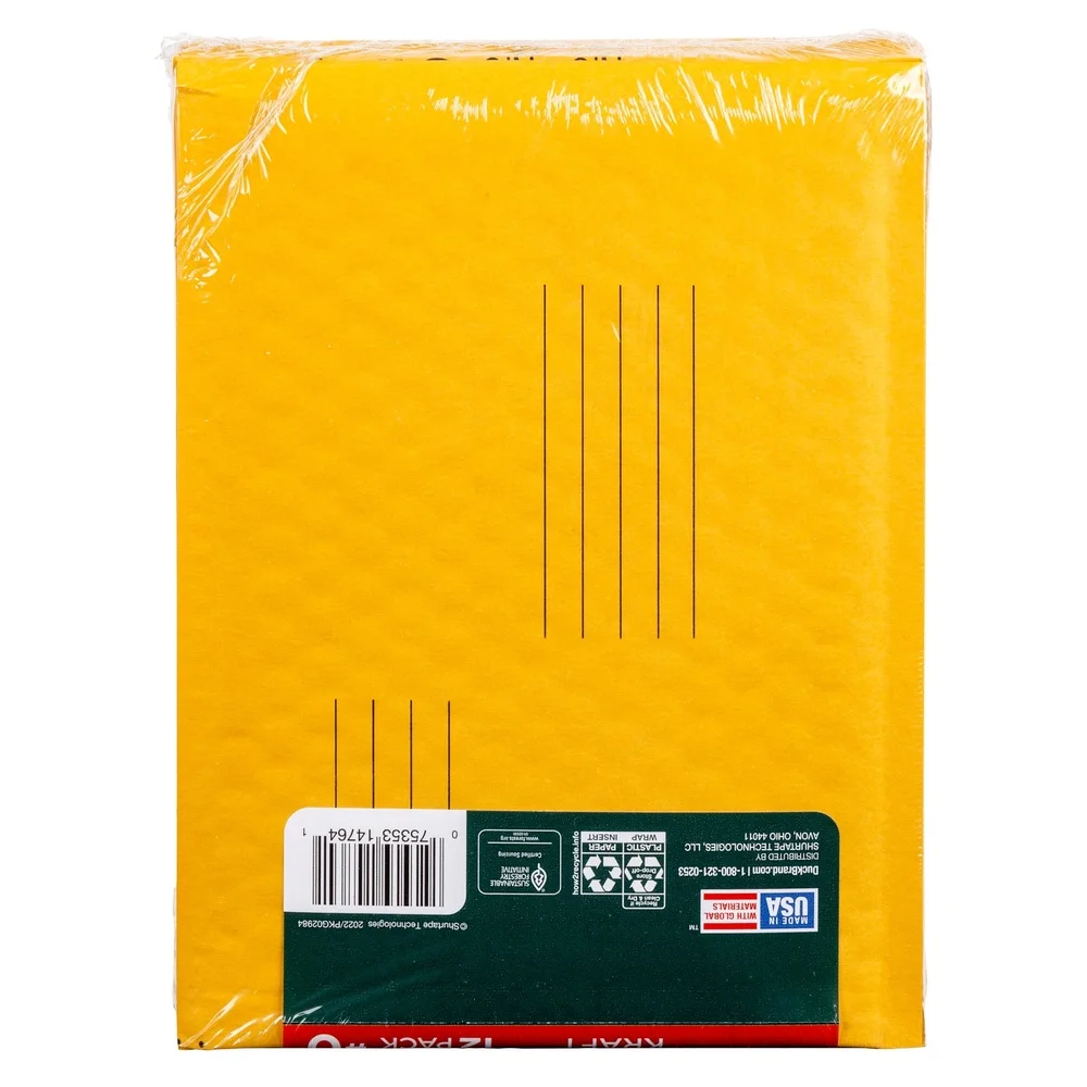 Self-Seal Kraft Bubble Mailers 6x9 Inch 12 Pack Padded Shipping Envelopes Durable Easy Use Lightweight Protection Books Crafts