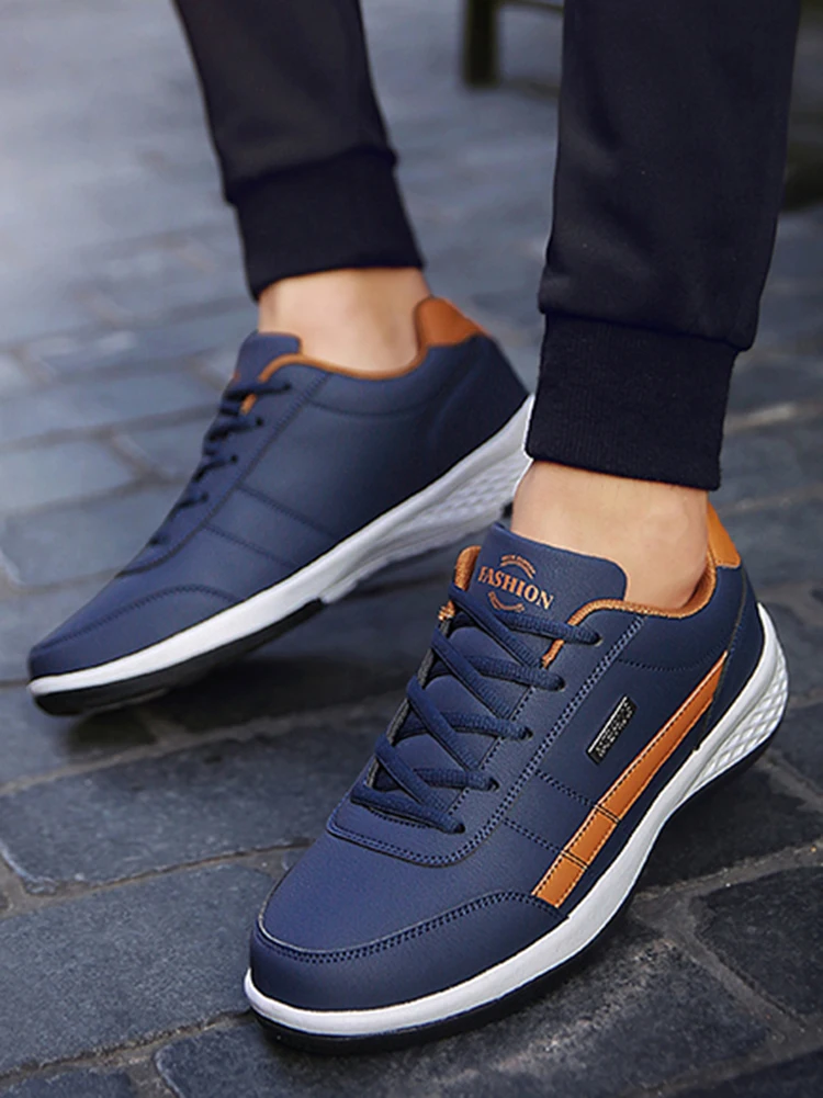 Zapatos de hombre 2024, tendencia transpirable, ocio, zapatillas informales para hombre, calzado plano antideslizante para exteriores, tenis para hombre, zapatos para caminar