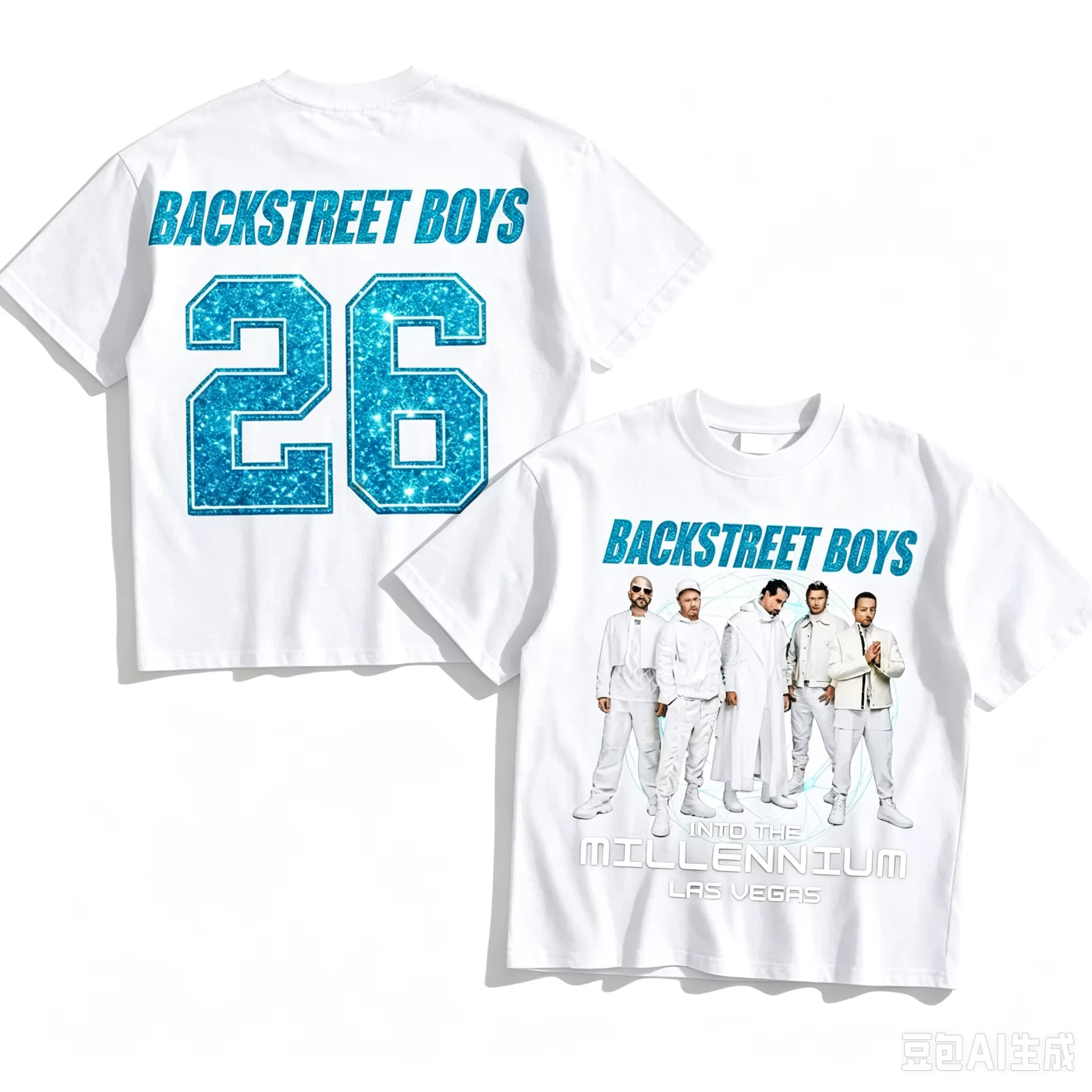 Pop Y2K Kleidung Backstreet Boys Tour Druck T-Shirt Vintage Oversized Kurzarm Lässig Locker Bedruckt Streetwear Unisex – Detail 5