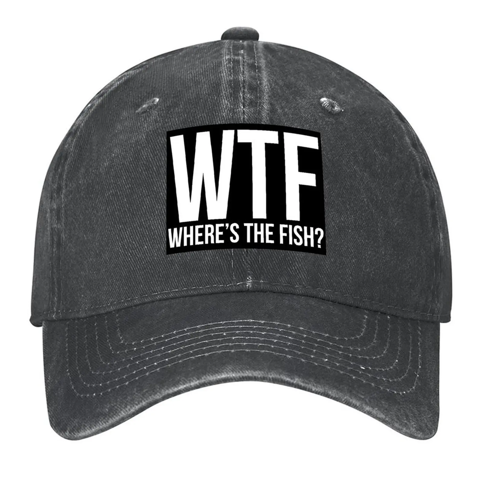

Wtf wheres the fish , Funny Fishing , Fishing Lover Baseball Cap Horse Hat Hat Baseball Cap Golf Wear Golf Women Men's