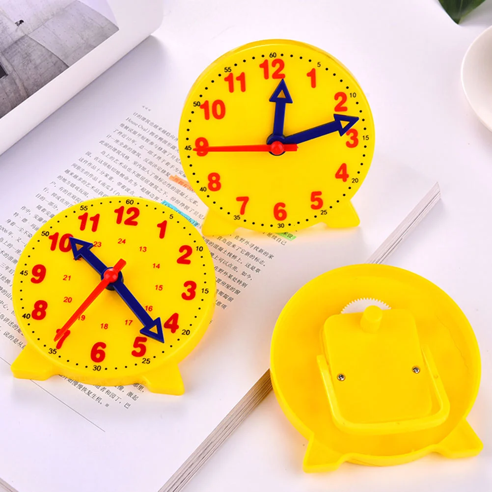 3 Pcs Tell The Time Clock Model Teaching Aids Primary School Plastic Display Toys Educational