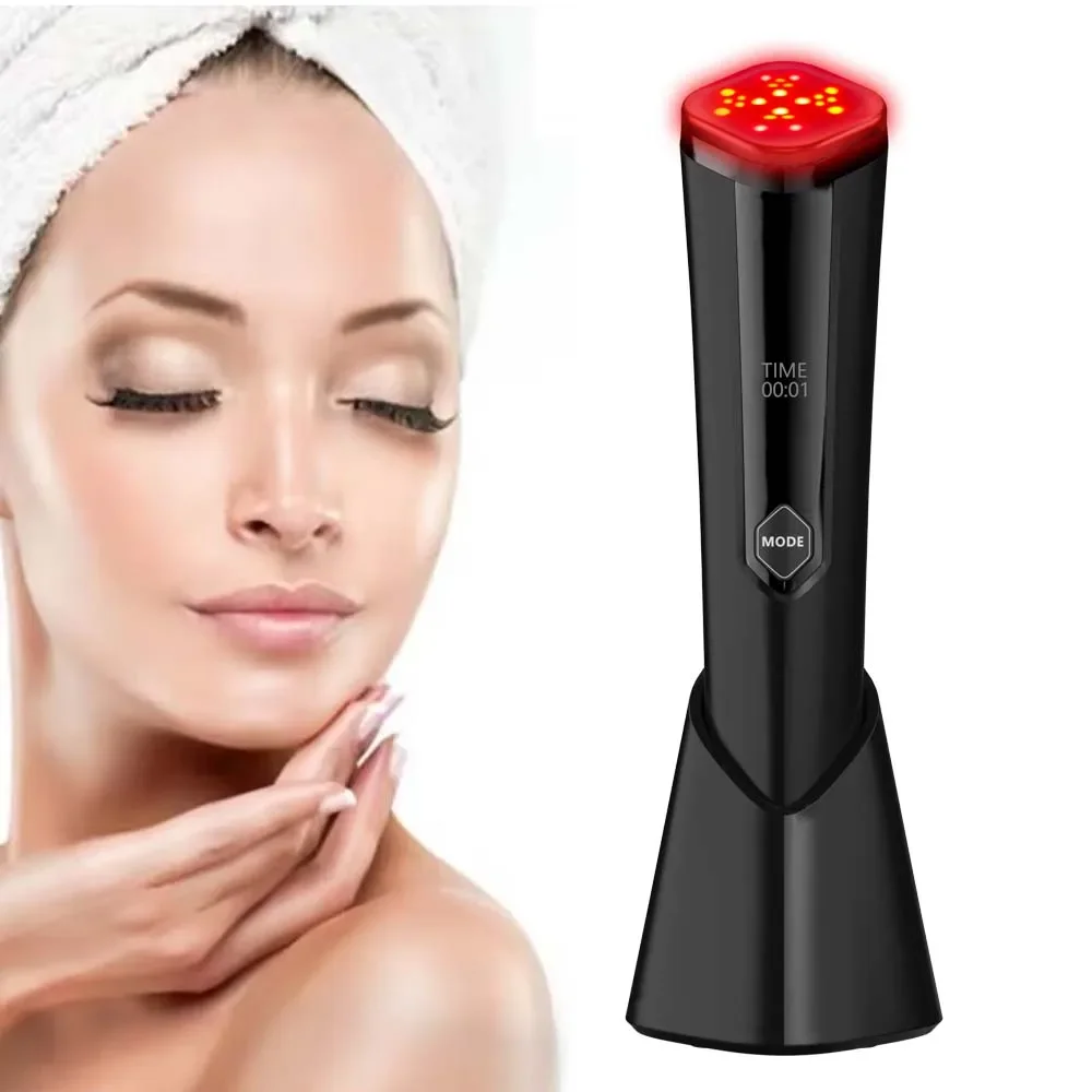 Beauty Face Massager Skin Rejuvenation Red Led Light Therapy Anti-wrinkle Infrared Neck Anti Aging Facial Skin Tightening Device