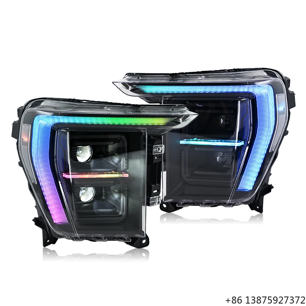 

Автомобильные фары F150-A500-A-RGB для F150 2021-2023: Светодиодные фары с модифицированным RGB-режимом, комплект фар в сборе