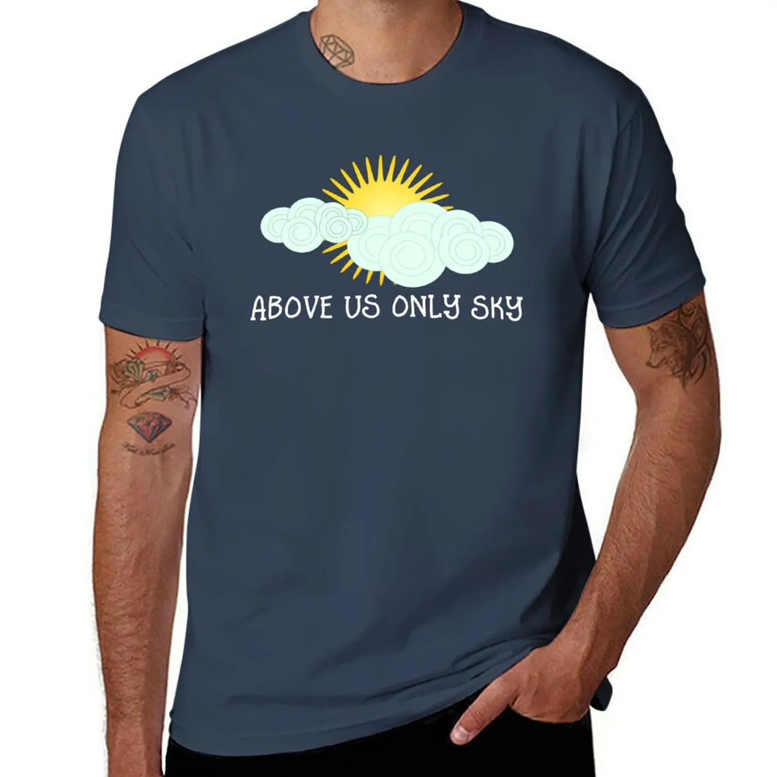 

Imagine - John Lennon - Above Us Only Sky Lyrics Text T-Shirt tshirts personalised plain t shirt men