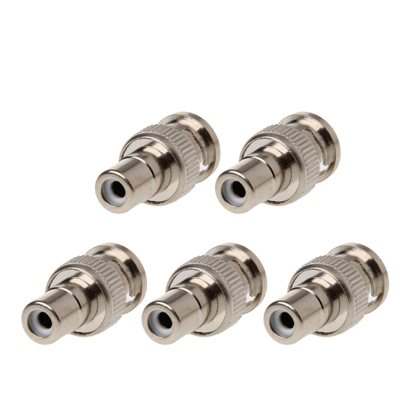 ESCAM-Adaptador de conector Coaxial 5x BNC macho a RCA hembra para vídeo de vigilancia CCTV