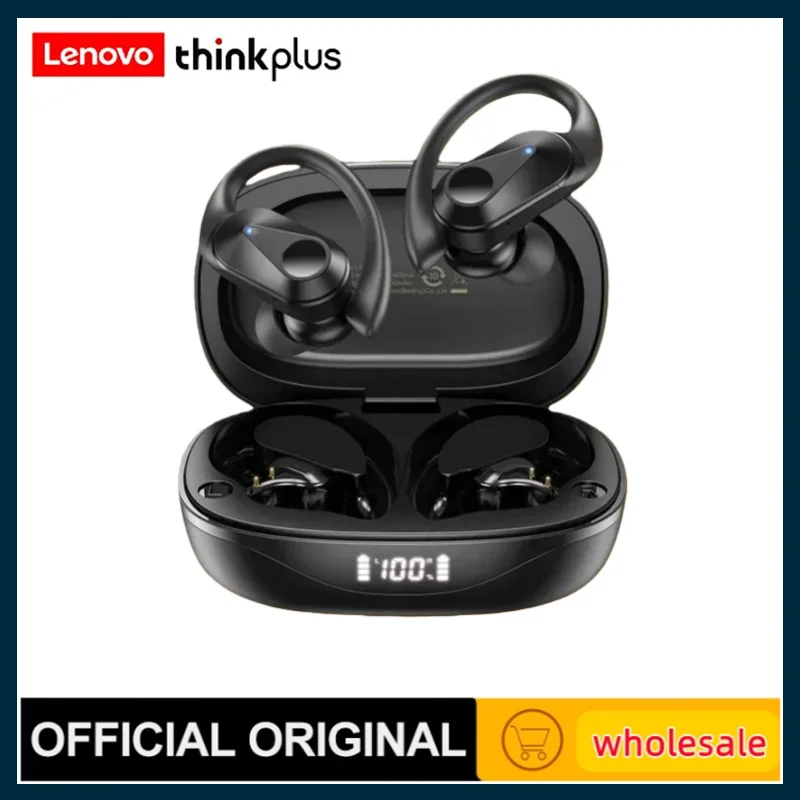 

5 шт. беспроводных наушников Lenovo LP75 True Wireless с LED-дисплеем, Bluetooth 5.3, шумоподавлением, для бега и занятий в спортзале.