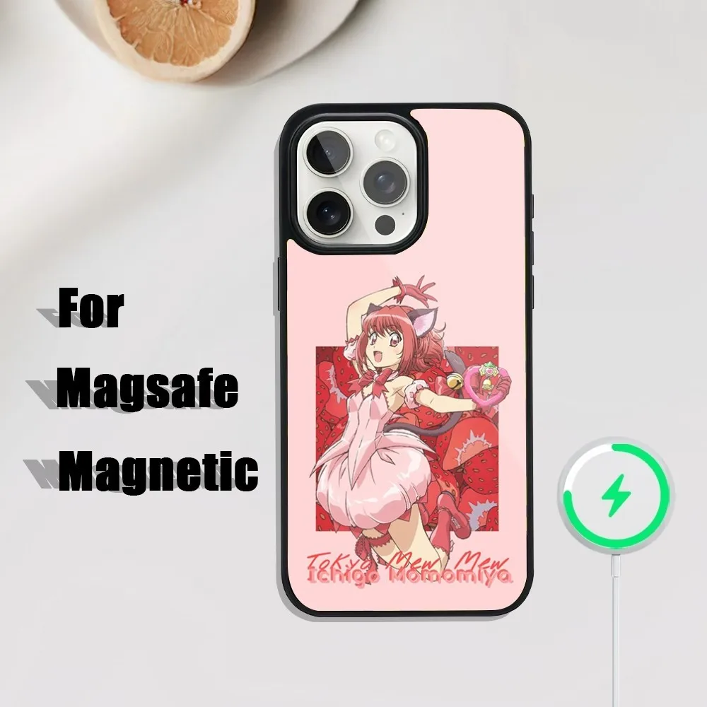 Tokyo Mew Mew Anime Phone Case For iPhone 16,15,14,13,12,11,Plus,Pro,Max Mini Magsafe Magnetic Wireless Charging