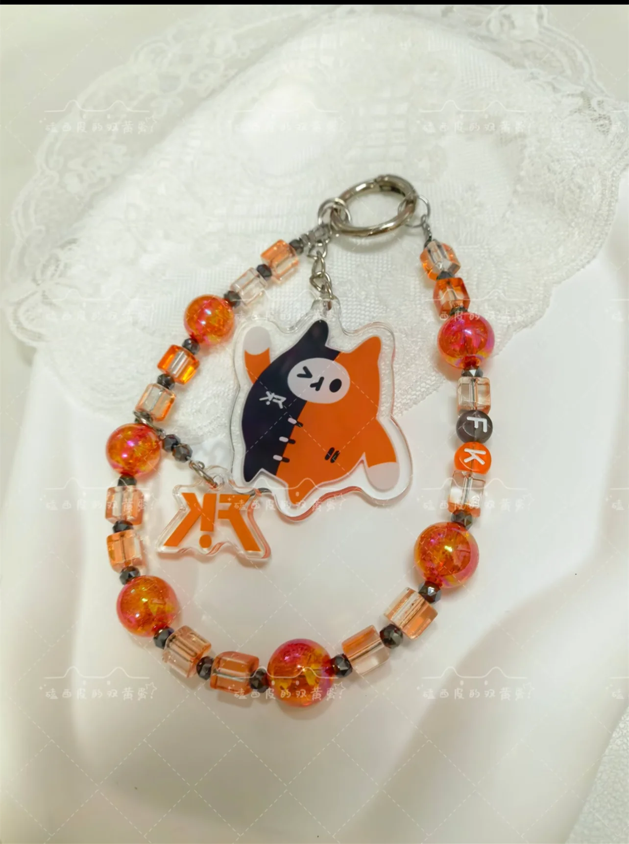 Handmade Thai Star TV Series คาธ The Eclipse First Khaotung Yuzumumu Lanyard Hanging Rope Beaded Phone Chain Hanging Cord 2