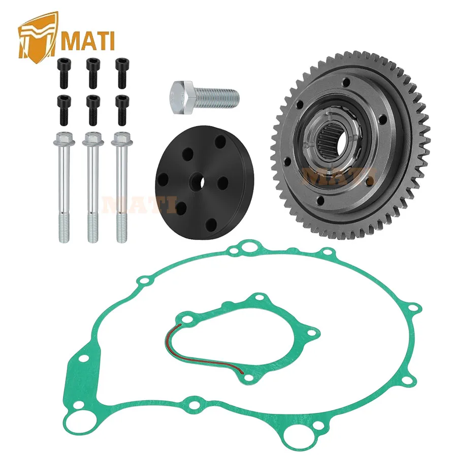 MATI Fit for 2001 2002 2003 Yamaha Raptor 660 YFM660R Starter Starting Clutch One Way Gear Bearing Gasket Flywheel Puller Kit