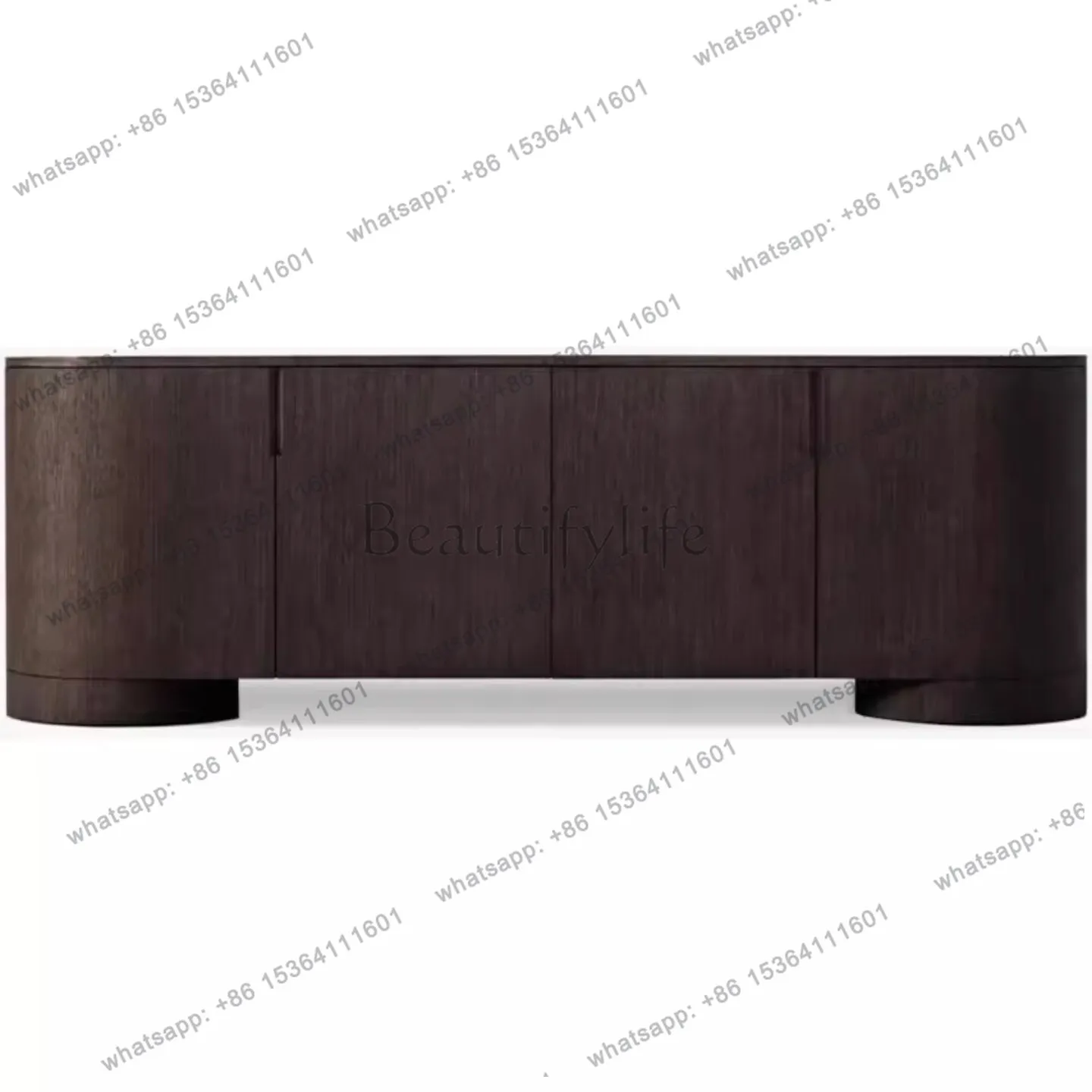 Solid wood TV cabinet retro modern simple home living room floor TV cabinet