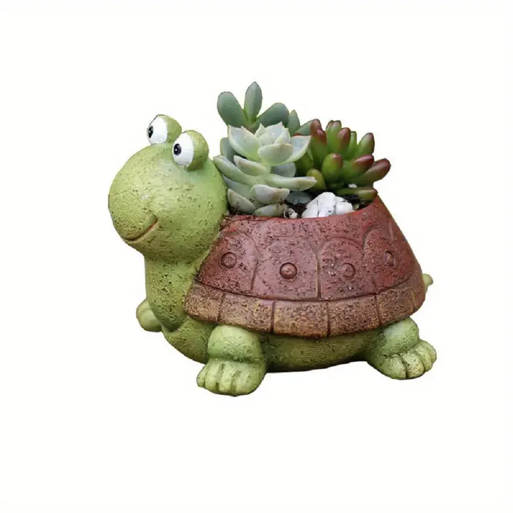 Cute Turtle Planter Succulent Bonsai Cactus Plant Pot Garden Gifts for Girls Flowerpot Home Decor Balcony Desk Mini Plant Holder