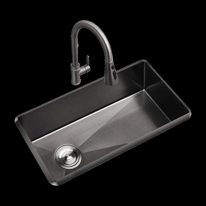 

Stainless steel, sink, handmade, boundless, integrated, large single tank, vegetable basin
