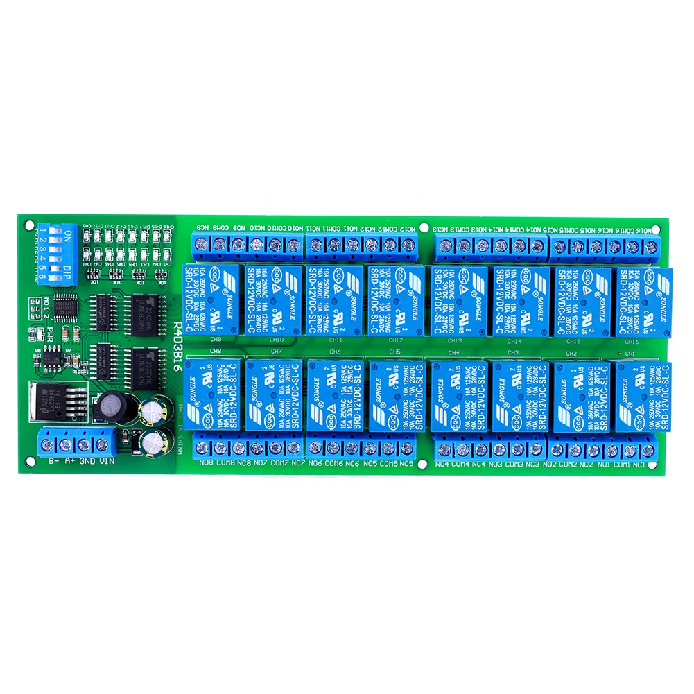 

16-канальный контроллер PLC, последовательный порт, переключатель RS485, релейный модуль управления, плата переключателя для PLC PTZ-камеры, двигатель