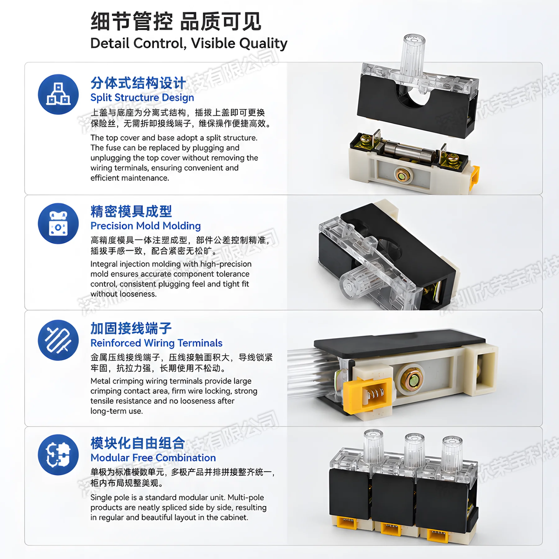 High quality 6X30mm 220V Glass Fuse Holder FS-101 Din Rail Mount Single Pole 6*30 Fuse Casing10A fuse holder with light fuse box