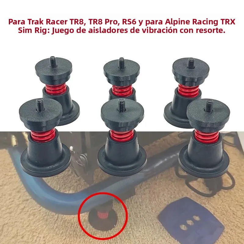 Para Trak Racer TR8, TR8 Pro, RS6 y para Alpine Racing TRX Sim Rig Juego de solador de vibración de resorte