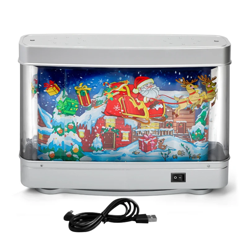 TKOH-USB Fish Tank Light Aquarium Decor Night Light Virtual Dynamic LED Table Lamp Cute Room Decor Gift