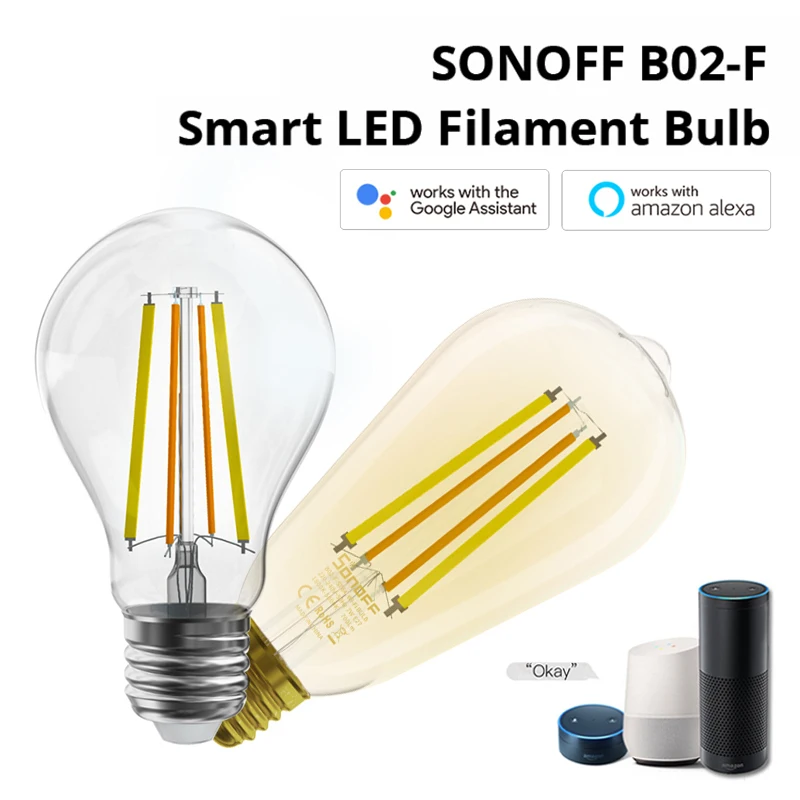 

Умная лампа SONOFF с Wi-Fi, 7 Вт, E27