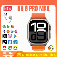 2025 HighEnd Smartwatch HK 8 PRO MAX S AI ROBOT Mobile Network Share AMOLED NFC Compass GPS for iOS Android System