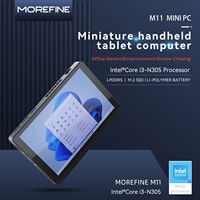 MOREFINE 12th Gen Intel N305 7 Inch Mini PC Windows11PRO WiFi6 BT5.2 16GB/2T Touch Screen 4K Tablet PC 3600mAh Mini Desktop Host