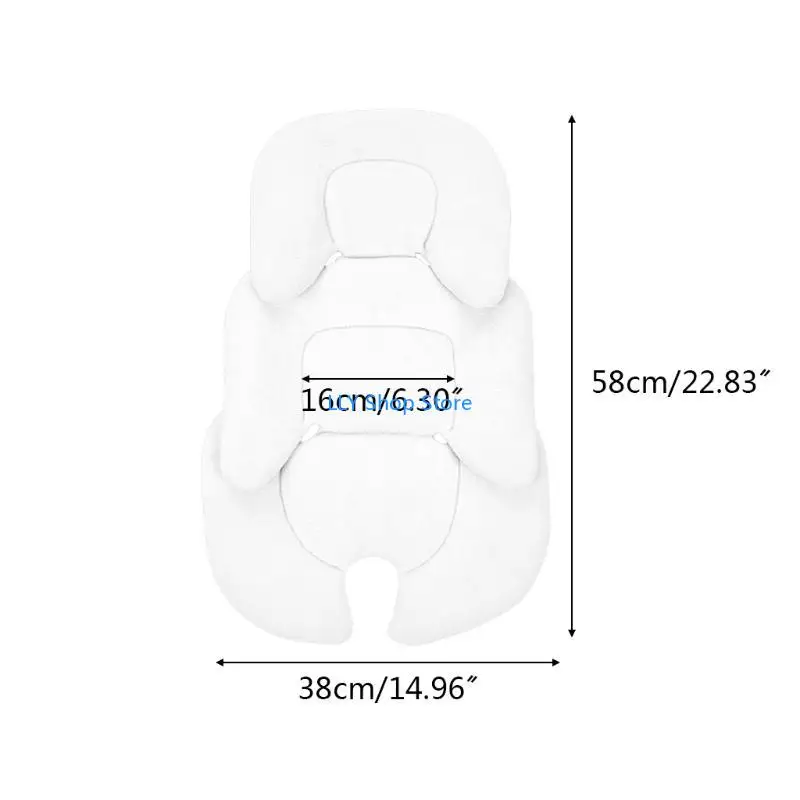 T8UD Bantal Kereta Dorong Bayi Bayi untuk Sisipan Tempat Duduk untuk Bantal Penopang Kepala Badan Kasur Termal Kereta Bayi