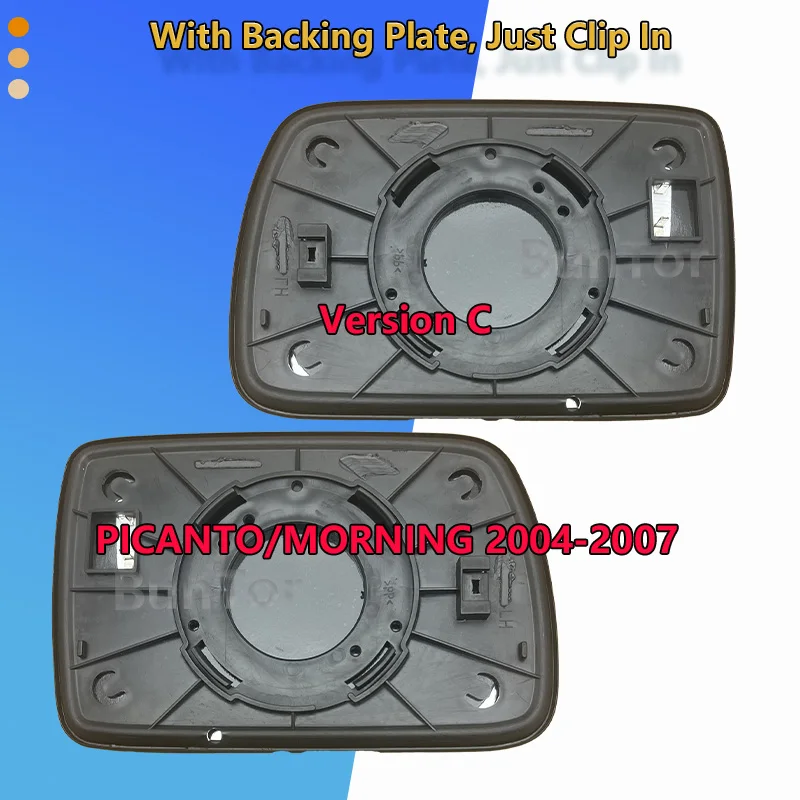 For KIA Picanto/Morning 2004 2005 2006 2007 2008 2009 2010 2011 LH&RH Heated Rearview Mirror Glass/Car Wing Mirror#87611-07000