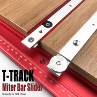 T Track Miter Bar Slider Aluminium Alloy Miter Bar Jig And Fixture Bar Slider Table Saw Gauge Rod  T Slot Miter Gauge Slider