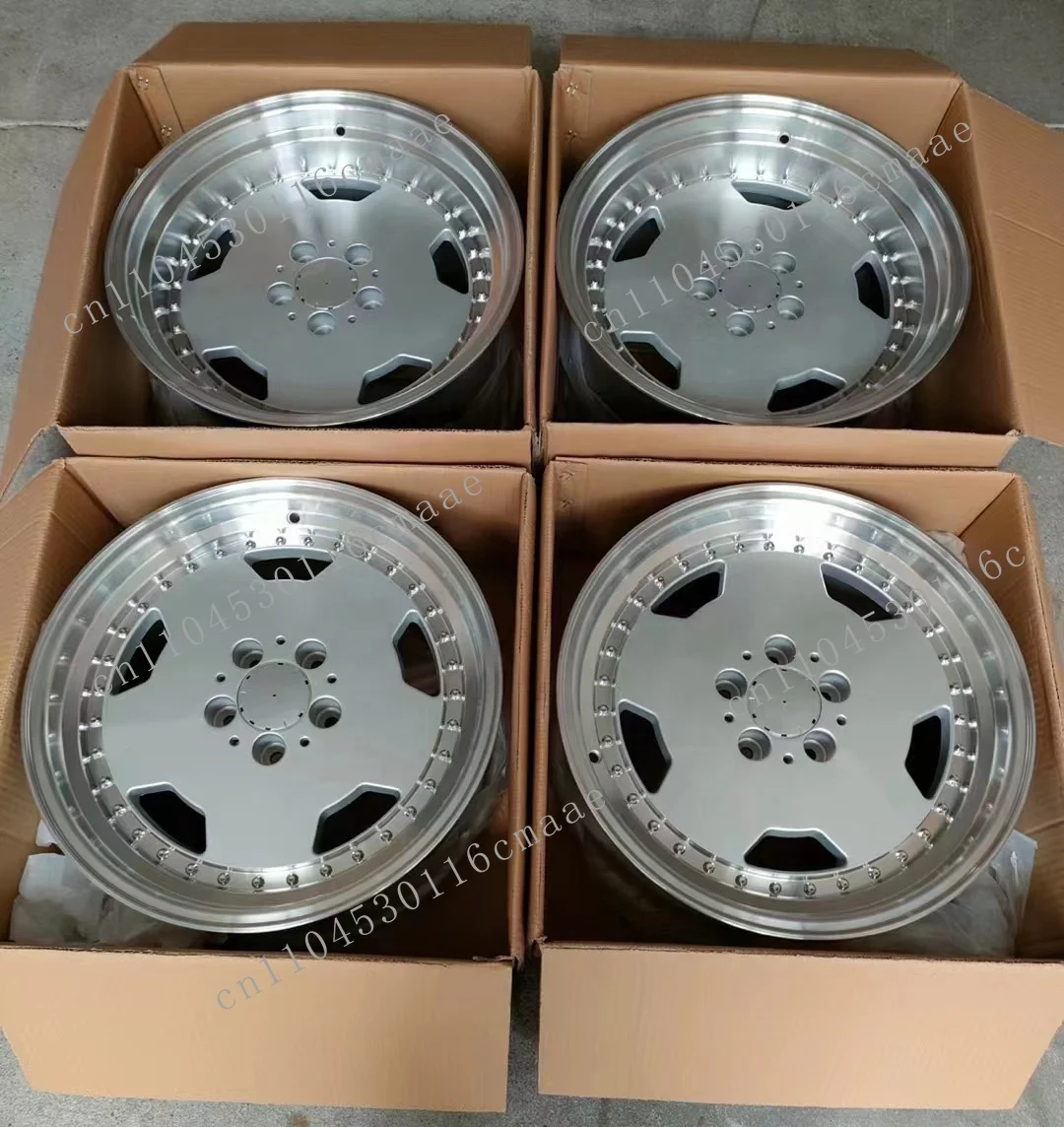 For W126 R129 deep disc car wheels, silver alloy wheels 17 inches 8j 9.5j 5x112 PCD 66.6 CB 25 ET