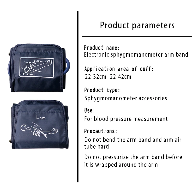 1pcs Portable Blood Pressure Cuff for Digital Blood Pressure Monitor Meter Tonometer Sphygmomanometer 22-32cm/22-42cm