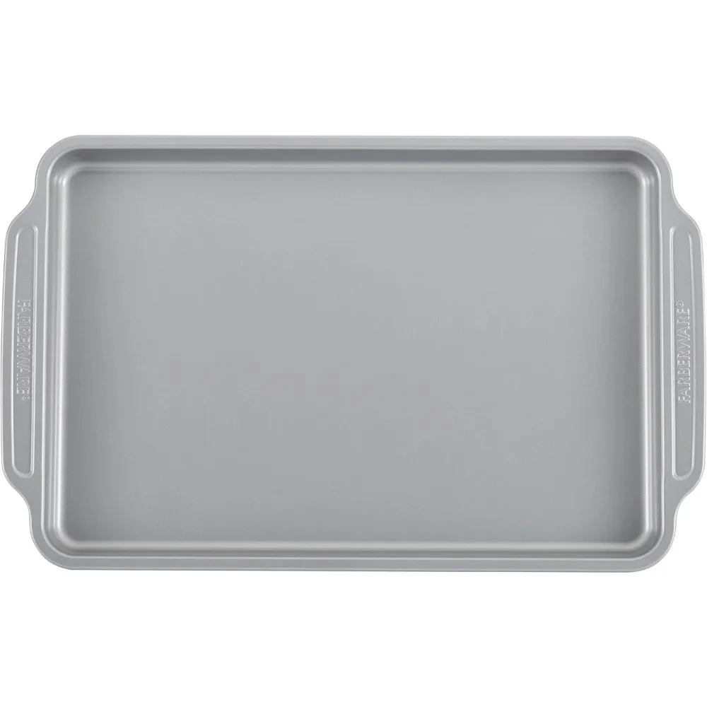 Farberware Nonstick Steel Bakeware Set with Cooling Rack, Baking Pan and Cookie Sheet Set with Nonstick Bread Pan and Cooling Gr