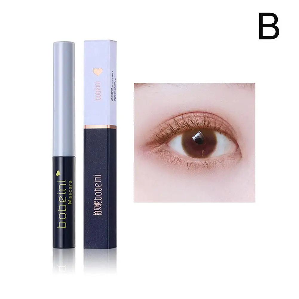 Ultra-feine Mascara Curl Dicke Verlängerung Wimpern Mascara Feine Wasserdichte Make-Up Nicht-wisch Curling Natürliche Pinsel Braun Mas W0Q9