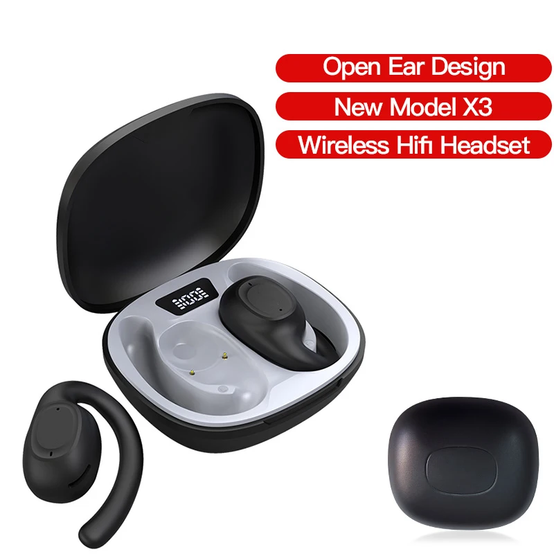 X3 Bluetooth 5.3 Headphones HiFi Sound Sport EarHook Wireless Earphones Noise Reduction Waterproof Game Earphones With Mic