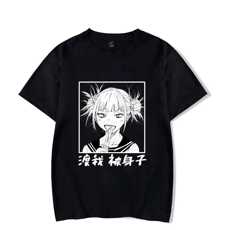 New Fashion Himiko Toga Printed T-shirts Women Y2k Summer Casual Short Sleeve T-shirts Round Neck Tops Anime Shirt