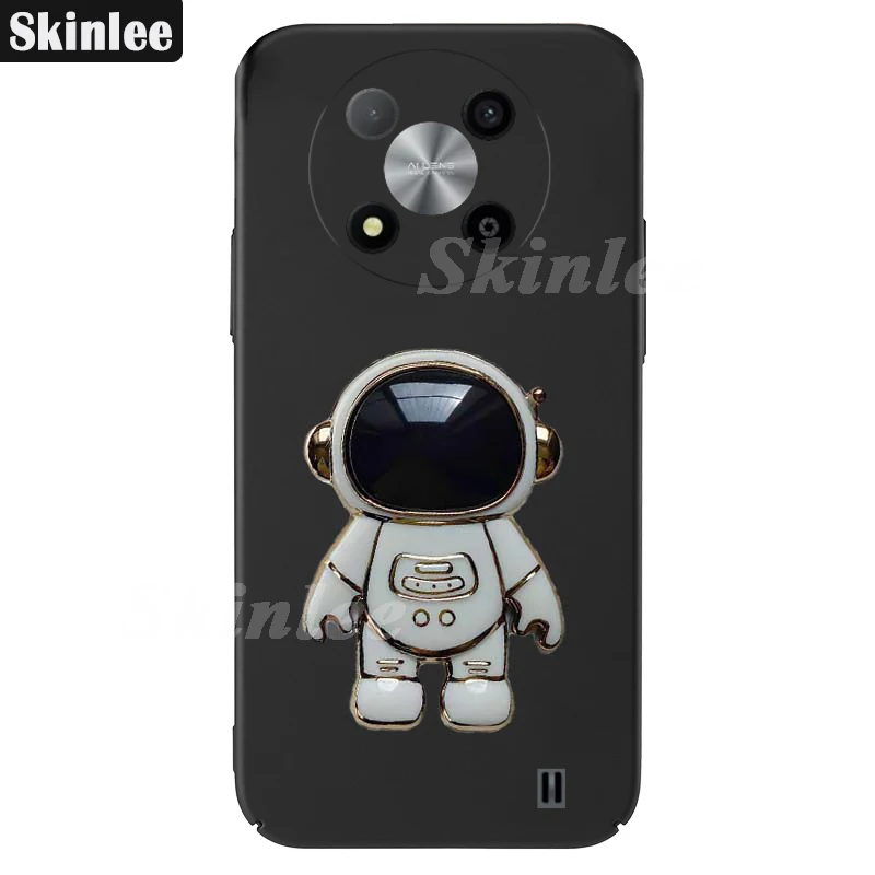 

Skinlee Case For ZTE Blade A73 5G With Cartoon Astronaut Holder Matte Silicone Shell For ZTE Blade A71 A72 5G Cover
